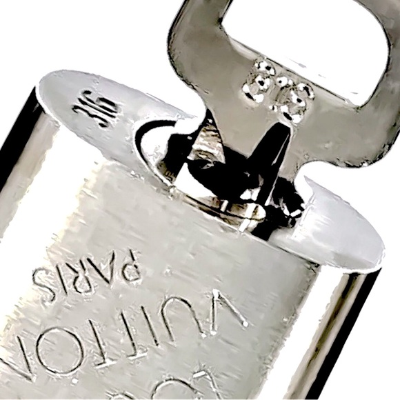 LOUIS VUITTON Silver Lock & Key Brushed Palladium Made In France RARE COA #316 - Picture 10 of 14